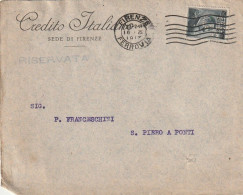 LETTERA 1916 C.20 SS 15 CREDITO ITALIANO PERFIN (XT3402 - Storia Postale