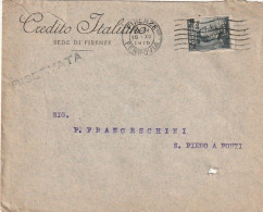 LETTERA 1916 C.20 SS 15 CREDITO ITALIANO PERFIN (XT3399 - Marcophilie