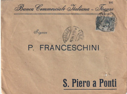 LETTERA 1916 C.20 SS 15 CREDITO ITALIANO PERFIN (XT3379 - Storia Postale