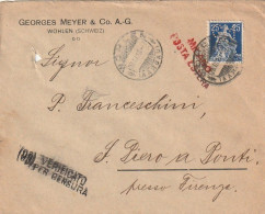 LETTERA 1916 5+15 MAEDER - PERFIN (XT3384 - Poststempel