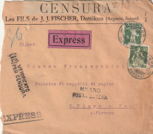 LETTERA 1916 C.20 SS 15 CREDITO ITALIANO PERFIN (XT3382 - Marcofilie