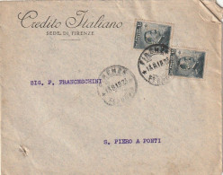 LETTERA 1916 2XC.20 SS 15 CREDITO ITALIANO PERFIN (XT3347 - Storia Postale