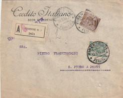 ASSICURATA 1916 C.40+5 CREDITO ITALIANO PERFIN (XT3318 - Marcophilie