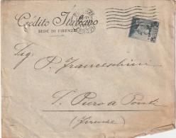 LETTERA 1916 C.20 SS 15 CREDITO ITALIANO PERFIN (XT3308 - Marcophilia