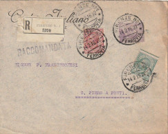 RACCOMANDATA 1916 10+5+50 CREDITO ITALIANO PERFIN (XT3306 - Storia Postale