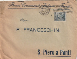 LETTERA 1916 C.20 SS 15 CREDITO ITALIANO PERFIN (XT3302 - Storia Postale