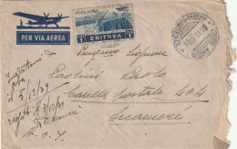 LETTERA 1939 ERITREA L. 1 TIMBRO ADIS ABEBA Con Contenuto (XT3290 - Eritrea