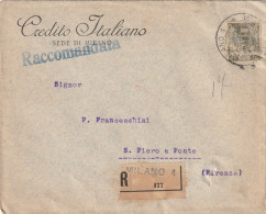 RACCOMANDATA 1916 C.45 CREDITO ITALIANO PERFIN (XT3243 - Marcophilie