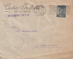 LETTERA 1916 C.20 SS 15 CREDITO ITALIANO - PERFIN (XT3233 - Marcophilia