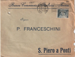 LETTERA 1915 C.20 SS 15 BANCA COMMERCIALE - PERFIN (XT3231 - Storia Postale