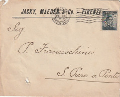 LETTERA 1916 C. 20 SS 15 MAEDER PERFIN  (XT3225 - Marcophilia