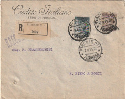 RACCOMANDATA 1916 5+40 CREDITO ITALIANO - PERFIN (XT3220 - Marcophilie