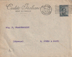 LETTERA 1915 C.15 CREDITO ITALIANO -PERFIN (XT3217 - Marcophilie