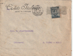 LETTERA 1916 C.20 SS 15 CREDITO ITALIANO - PERFIN (XT3205 - Marcophilia