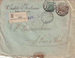 RACCOMANDATA 1916 5+40 CREDITO ITALIANO - PERFIN (XT3206 - Storia Postale