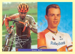 Cyclisme : Sven NIJS – Equipe RABOBANK 1999 (voir Scan Recto/verso)(signature Imprimée Sur La Carte) - Wielrennen