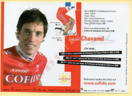 Cyclisme : Sylvain CHAVANEL – Equipe COFIDIS 2007 – Format 20 X 14 Cm (signature Imprimée Sur La Carte) - Wielrennen