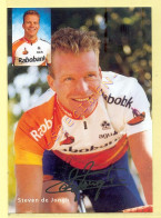 Cyclisme : Steven DE JONGH – Equipe RABOBANK (voir Scan Recto/verso)(signature Imprimée Sur La Carte) - Radsport