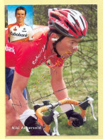 Cyclisme : Niki AEBERSOLD – Equipe RABOBANK (voir Scan Recto/verso)(signature Imprimée Sur La Carte) - Wielrennen