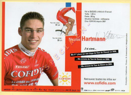 Cyclisme : Nicolas HARTMANN – Equipe COFIDIS 2007 – Format 20 X 14 Cm (signature Imprimée Sur La Carte) - Cyclisme