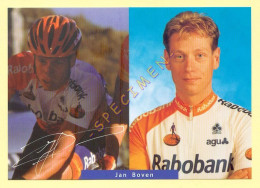 Cyclisme : Jan BOVEN – Equipe RABOBANK 1999 (voir Scan Recto/verso)(signature Imprimée Sur La Carte) - Radsport