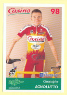 Cyclisme : Christophe AGNOLUTTO - Equipe CASINO 1998 - Radsport