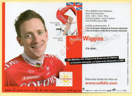 Cyclisme : Bradley WIGGINS – Equipe COFIDIS 2007 – Format 20 X 14 Cm (signature Imprimée Sur La Carte) - Cycling