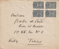 LETTERA AUSTRIA 4X600 1924 TIMBRO ARRIVO TORINO DOMENICA 22 GIUGNO (XT4014 - Briefe U. Dokumente