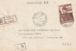 FRONTESPIZIO 1958 L.110  TIMBRO MINISTERO INTERNO (XT3998 - 1946-60: Marcophilie