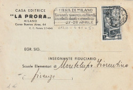 LETTERA 1953 L.5 TARGHETTA FIERA DI MILANO (XT3996 - 1946-60: Storia Postale