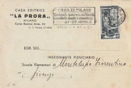 LETTERA 1953 L.5 TARGHETTA FIERA DI MILANO (XT3996 - 1946-60: Marcofilia