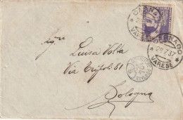 LETTERA 1937 C.50 MOSTRA COLONIALE TIMBRO CARNAGO VARESE Con Contenuto (XT3992 - Marcophilie