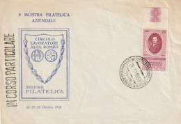 LETTERA 1958 L.25 TORRICELLI MOSTRA FILATELICA (XT3977 - 1946-60: Poststempel