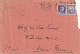 LETTERA 1942 C.50 PROPAGANDA TIMBRO LA LOTTERIA FIRENZE Cattivo Stato (XT3966 - Poststempel