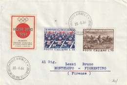 LETTERA 1964 30+70 +ERINNOFILO TIMBRO SALONE DELLO SPORT (XT3962 - 1961-70: Storia Postale