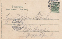 CARTOLINA 1905 5 DEUTSCH REICH TIMBRO DUISBURG (XT3883 - Cartas & Documentos