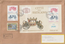 BUSTA FORMATO GRANDE VATICANO CON FOGLIETTI 1985 (XT3792 - Storia Postale