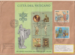 BUSTA FORMATO GRANDE VATICANO CON FOGLIETTI 1983 (XT3790 - Storia Postale