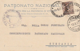 CARTOLINA POSTALE 1927 C.40 TIMBRO VITERBO TUSCANIA (XT3750 - Marcophilia