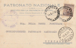 CARTOLINA POSTALE 1927 C.40 TIMBRO TUSCANIA VITERBO (XT3726 - Marcofilie