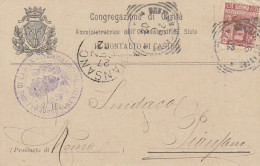 CARTOLINA POSTALE 1902 C.10 TIMBRO PIANSANO ROMA (XT3718 - Storia Postale