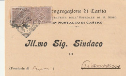 CARTOLINA POSTALE 1901 2X1 TIMBRO MONTALTO DI CASTRO (XT3705 - Marcophilie