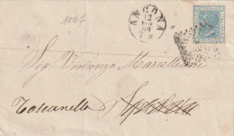 LETTERA 1869 C.20 TIMBRO ANCONA SPOLETO (XT3761 - Marcophilie