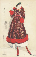 Illustratori  -  Pozzati  -  Moda - Signora In Abito Rosso   -  F. Piccolo  -  Viagg  -  Molto Bella - Andere & Zonder Classificatie