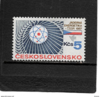 TCHECOSLOVAQUIE 1987 énergie Atomique Yvert 2718 NEUF** MNH - Neufs