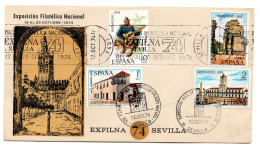 Carta Con Matasellos Commemorativo De Exfilna 1974 - Brieven En Documenten