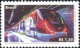 BRAZIL  2017 - 1v - MNH - Prague - Subway - Metro - Railroad - Train - Tren - Zug - Bahn - Railways - Trains Railway - Trains