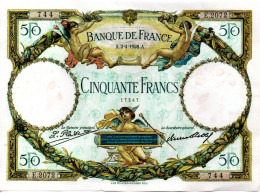 50 Francs 1926 (reproduction) - Sonstige & Ohne Zuordnung