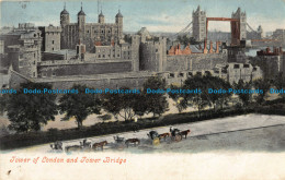 R041396 Tower Of London And Tower Bridge. Valentine. 1905 - Autres & Non Classés