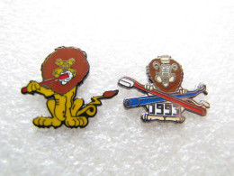 PIN'S   LOT  2  LION     BROSSE A DENT           Email Grand Feu - Other & Unclassified